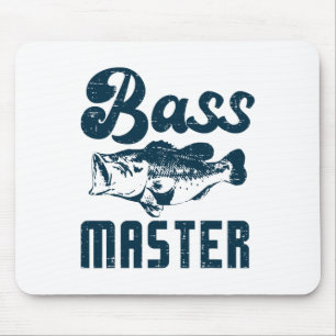 Fishing B Master Funny Largemouth Angler Men Women Mouse Mat