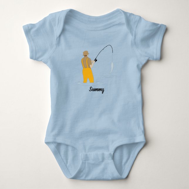 Fishing Baby Bodysuit (Front)