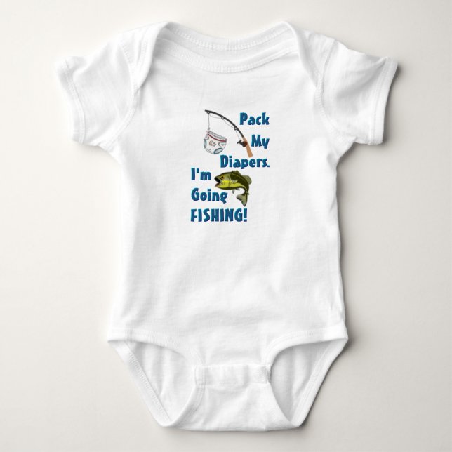 FISHING! baby Bodysuit (Front)