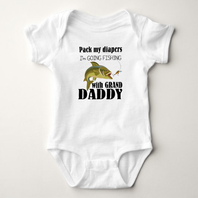 Fishing Baby Jersey Bodysuit (Front)