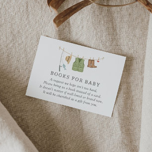 Fishing Baby Shower Books For Baby Enclosure Card