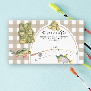 fishing baby shower - diaper raffle ticket enclosure card