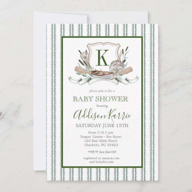 Fishing Baby shower invitation  (Front)