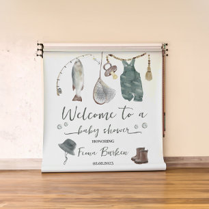 Fishing Baby Shower Invitation Tapestry