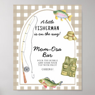 Fishing baby shower - Momosa bar Poster