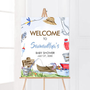 Fishing Baby Shower Welcome Poster