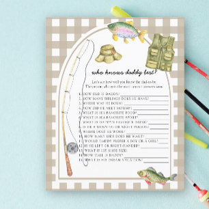 Fishing baby shower - Who knows daddy best game