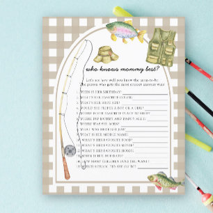 Fishing baby shower - Who knows mummy best