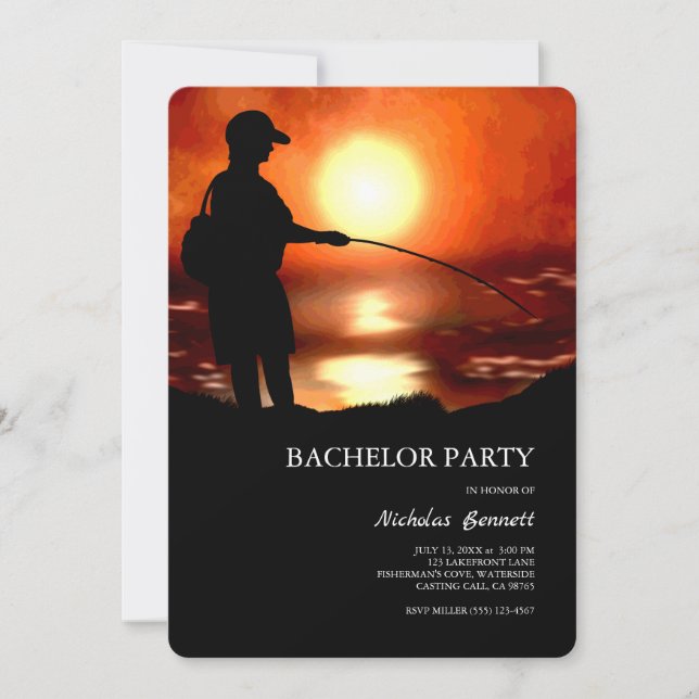 Fishing bachelor party Fishing lover Fishing cards (Front)