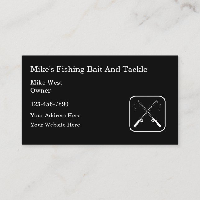 Fishing Bait Tackle Shop Retail Business Card (Front)