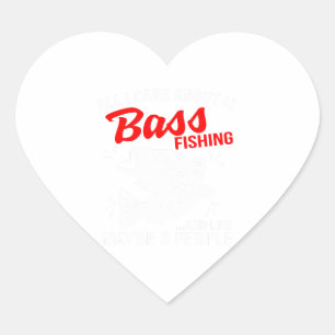Fishing - bass fishing - shirt heart sticker