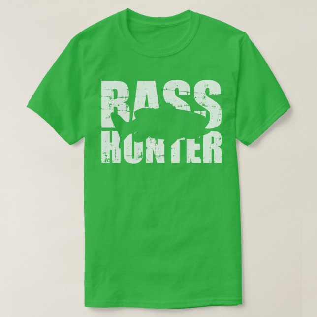 Fishing Bass Hunter T-Shirt (Design Front)