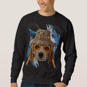 Fishing Beagle Outdoor Fisherman Dog Cute Fly Fish Sweatshirt