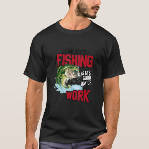 Fishing Beats Good Day Of Work Angler Fishing T-Shirt