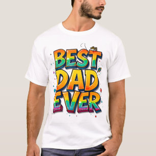 Fishing Best Dad Ever Fish Graffiti T-Shirt