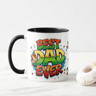 Fishing Best Dad Ever Fish Quote Graffiti Mug