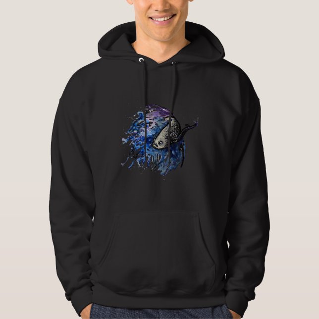 Fishing Betta Fish  Hoodie (Front)