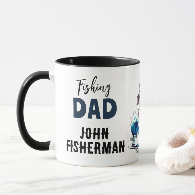 Fishing Big Fish Catch Quote  Mug (With Donut)
