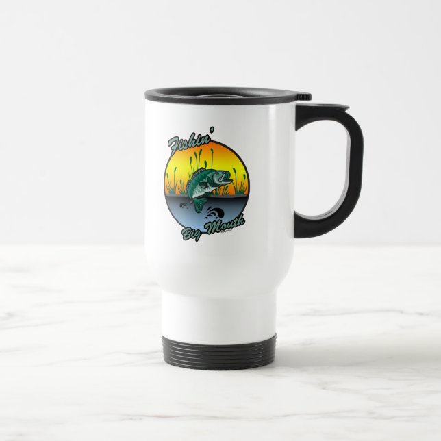 Fishing Big Mouth Fishing Shirts Travel Mug (Right)