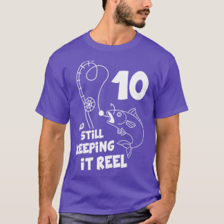 Fishing Birthday  10th Bday  Fisher Birthday Gift  T-Shirt