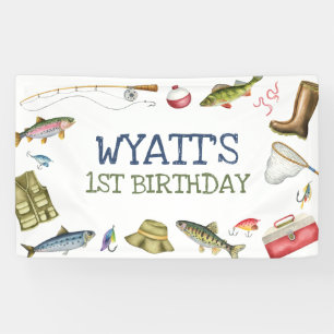 Fishing Birthday Backdrop Ofishally Banner