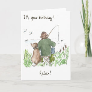 'Fishing' Birthday Card