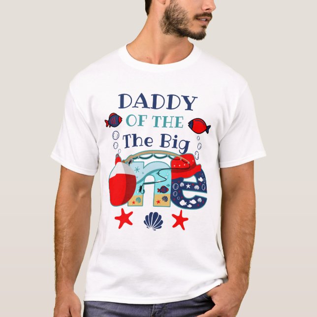 Fishing birthday daddy of the Birthday Boy T-Shirt (Front)