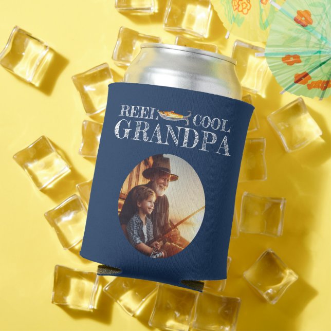 Fishing Birthday Gift for Grandpa Can Cooler (In Situ Summer)