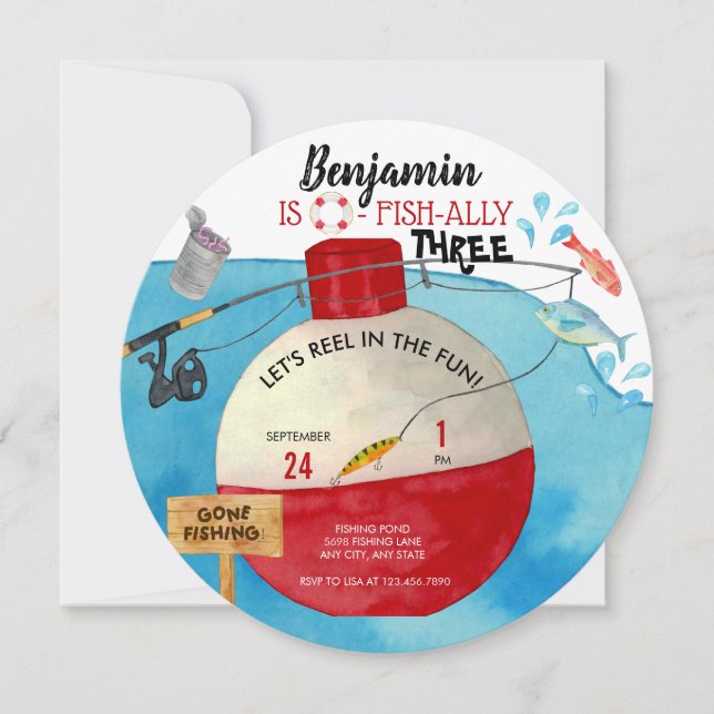 Fishing Birthday Invitation (Front)