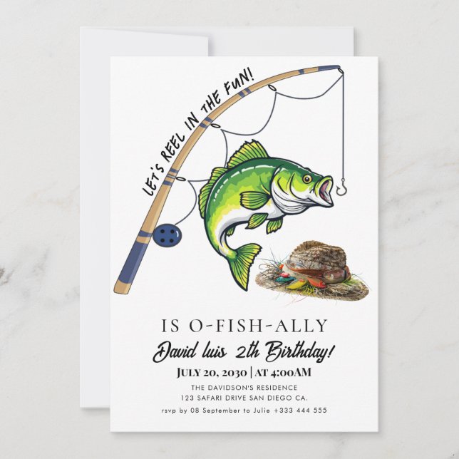 fishing  Birthday Invitation (Front)