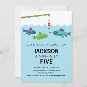 Fishing Birthday Invitation Fishing party