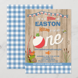 Fishing Birthday Invitation O-Fish-Ally One Party