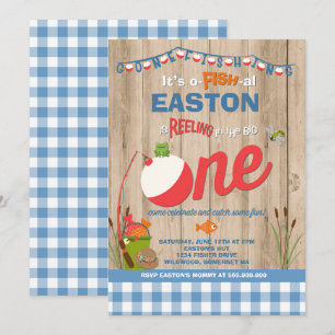 Fishing Birthday Invitation O-Fish-Ally One Party