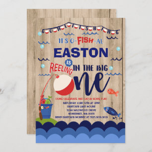 Fishing Birthday Invitation O-Fish-Ally One Party