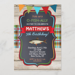 Fishing Birthday Invitations