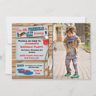 Fishing Birthday Party Boy Invitation