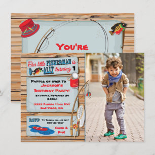 Fishing Birthday Party Boy Invitation