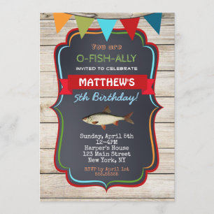 Fishing Birthday Party Invitations
