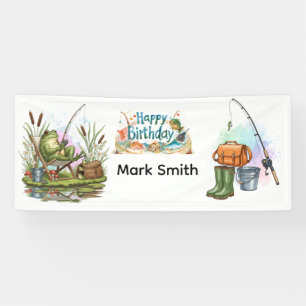 Fishing birthday themed  banner
