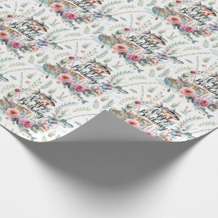 Fishing Birthday themed with text Happy Birthday Wrapping Paper