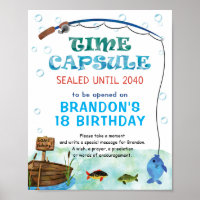 Fishing Birthday Time Capsule, O-fish-ally party 