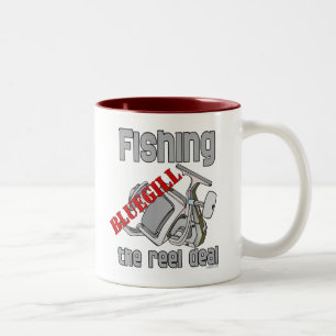 Fishing Bluegill The Reel Deal Serious Fishing Two-Tone Coffee Mug