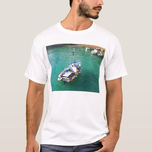 Fishing boat at high tide T-Shirt (Front)