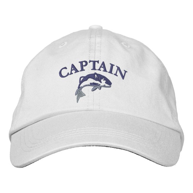 Fishing boat captain embroidered hat (Front)