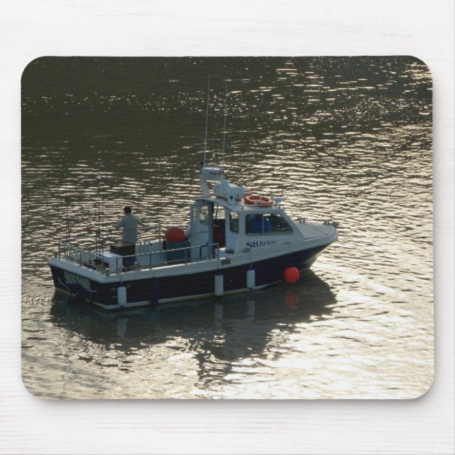 Fishing Boat, Cardiff Bay Mouse Mat (Front)