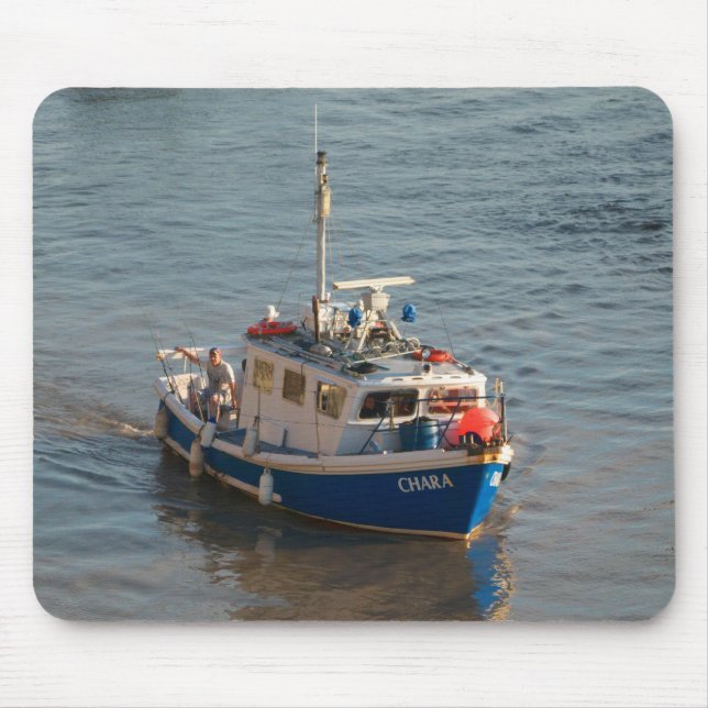 Fishing Boat, Cardiff Bay Mouse Mat (Front)