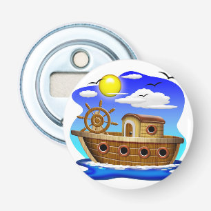 Fishing Boat Cartoon  Bottle Opener