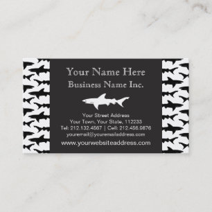 Fishing Boat Charter / Scuba Diver - Shark Pattern Business Card