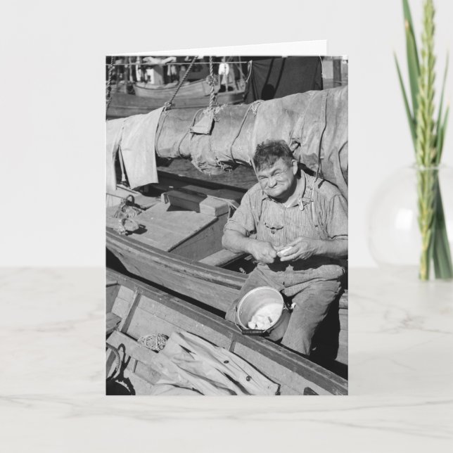 Fishing boat cook - Christmas 1938 Holiday Card (Front)