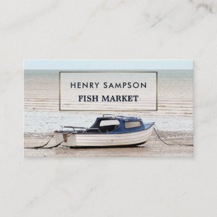 Fishing Boat, Fishmonger/Wife, Fish Market Business Card